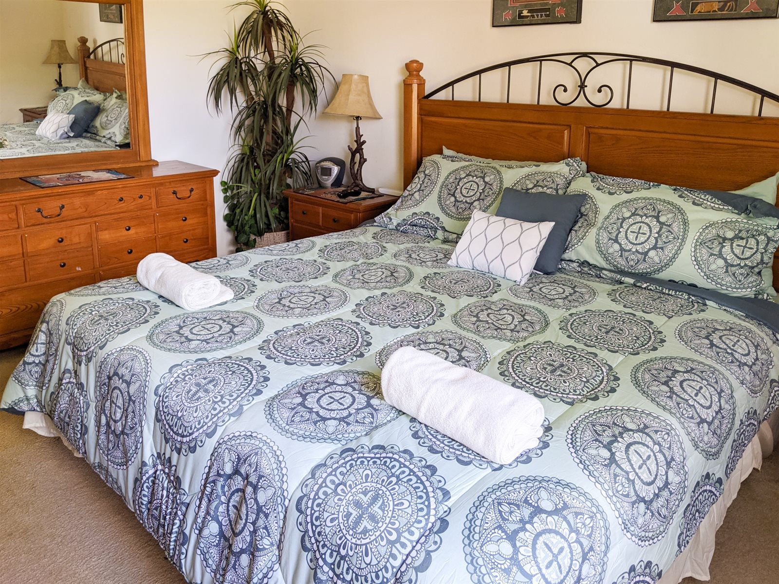 Queen Master Suite with TV and Private Bath