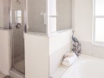 Primary Bathroom with Soaking Tub and Walk-In Shower