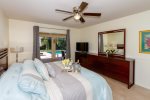 The master bedroom has direct access to the lanai 