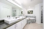 Main Bathroom with Soaking Tub and Walk in Shower