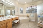 Main Bathroom with Walk in Shower and Garden Tub