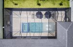 Bird Eye View of Villa Aquamium Pool and Patio