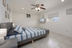 Queen Bedroom with Garden View and TV