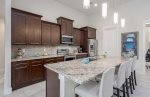 Kitchen with a Large Island and Bar Seating