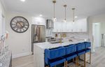 Great Open Kitchen with Center Island, Bar Seating and Stainless Appliances