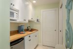 Small Kitchenette with Fridge, Microwave and Keurig Coffee Maker