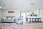 Main Living Room Open to Kitchen and Dining Space