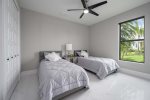 Twin Guest Bedroom with Garden View