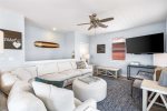 2nd Floor Living Room w/ plenty of Seating and Smart TV