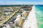 Aerial View of the Building and Beach