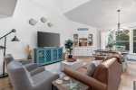 Living and Dining area with large Smart TV