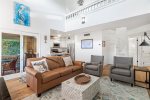 Living area with Sleeper Sofa and Loft above