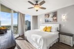 Master bedroom with King Bed and gulf views