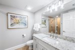 Guest bathroom with walk in shower