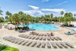 Large lagoon style resort pool