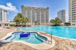 Large lagoon style resort pool