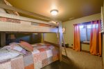 Bedrooms with full size bunk beds.