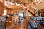 Main floor with stairs going to loft
