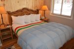 Comfy Queen Bed, Feather Pillows, Hudson Bay Blanket and Goose Down Comforter