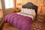 Comfy Queen Bed, Feather Pillows, Hudson Bay Blanket and Goose Down Comforter