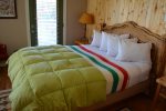 Comfy Queen Bed,  Feather Pillows,  Hudson Bay Blanket and Goose Down Comforter 