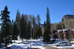 View of Castle Rock through the National Forest