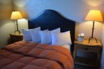 Third Comfy Queen Bed, Feather Pillows, Hudson Bay Blanket and Goose Down Comforter