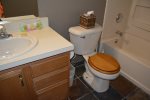 Private Bath with Tub and Plush Towels