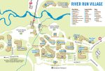 Map of the River Run Village condo complexes - all two minutes walk between them