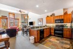 Light and bright living/kitchen area with excellent views