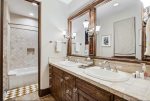 Guest bathroom with high end interior finishes