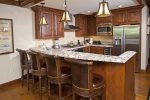 Kitchen seating and counters 