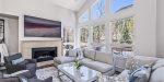 living room and fireplace view