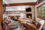 Living room and fireplace