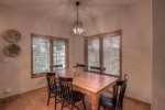 Dining room table with seating for six