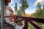 Balcony with forested views