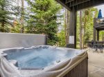 Enjoy nature while soaking in the hot tub