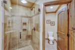 Walk-in shower in master bath