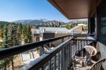 Living room patio with partial mountain view