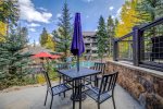 Enjoy pool views from patio