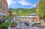 Eat outside at The Garden with unobstructed Aspen Mountain Views 