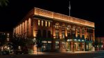 Hotel Jerome at night