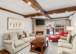 Open living area with fireplace and gas fireplace 