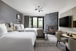 Two Double Room offers 2 Beds, Fireplace, Mini Bar, Separate Soaking Tub