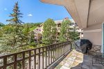 Expansive private balcony with mountain views