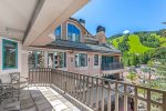 Expansive private balcony with mountain views