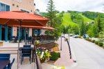 Dine outdoors and enjoy the views