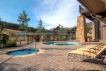 Multiple Hot Tubs On Site with Slopeside View