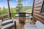 Outdoor deck - off living area with propane grill & seating main level