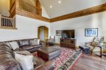 Living Room  Flat screen TV, gas fireplace, game table